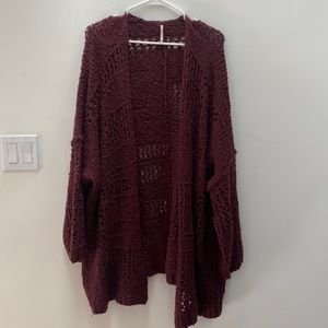 Free People Purple Oversized Sweater - size M